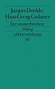 Cover: Der ununterbrochene Dialog Cover: Der ununterbrochene Dialog