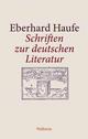 Cover: Schriften zur deutschen Literatur Cover: Schriften zur deutschen Literatur