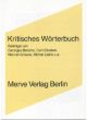Cover: Kritisches Wörterbuch Cover: Kritisches Wörterbuch