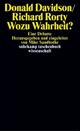 Cover: Wozu Wahrheit?