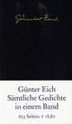 Cover: Günter Eich: Sämtliche Gedichte