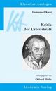 Cover:  Immanuel Kant: Kritik der Urteilskraft