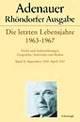Cover: Die letzten Lebensjahre 1963- 1967 Cover: Die letzten Lebensjahre 1963- 1967