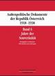 Cover: Außenpolitische Dokumente der Republik Österreich 1918-1938 Cover: Außenpolitische Dokumente der Republik Österreich 1918-1938