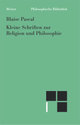 Cover: Kleine Schriften zur Religion und Philosophie Cover: Kleine Schriften zur Religion und Philosophie