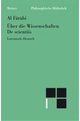 Cover: Über die Wissenschaften - De scientiis Cover: Über die Wissenschaften - De scientiis