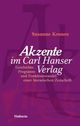 Cover: 'Akzente' im Carl Hanser Verlag Cover: 'Akzente' im Carl Hanser Verlag