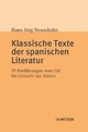Cover: Klassische Texte der spanischen Literatur