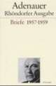 Cover: Adenauer: Briefe 1957-1959 Cover: Adenauer: Briefe 1957-1959