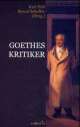 Cover: Goethes Kritiker