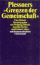 Cover: Plessners 'Grenzen der Gemeinschaft'