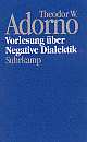 Cover: Vorlesung über Negative Dialektik