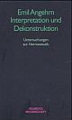 Cover: Interpretation und Dekonstruktion