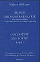 Cover: Theorie der modernen Lyrik Cover: Theorie der modernen Lyrik
