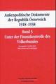 Cover: Außenpolitische Dokumente der Republik Österreich 1918-1938 Cover: Außenpolitische Dokumente der Republik Österreich 1918-1938