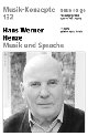 Cover: Hans Werner Henze - Musik und Sprache Cover: Hans Werner Henze - Musik und Sprache