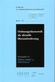 Cover: Ordnungsökonomik als aktuelle Herausforderung Cover: Ordnungsökonomik als aktuelle Herausforderung