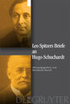 Cover: Leo Spitzers Briefe an Hugo Schuchardt