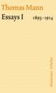 Cover: Essays I. 1894-1914 Cover: Essays I. 1894-1914