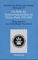 Cover: Die Rolle der Geisteswissenschaften im Dritten Reich 1933-1945