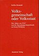 Cover: Volksgemeinschaft oder Volksstaat? Cover: Volksgemeinschaft oder Volksstaat?