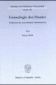 Cover: Genealogie des Staates Cover: Genealogie des Staates