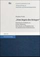 Cover: Vom Segen des Krieges