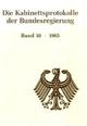 Cover: Die Kabinettsprotokolle der Bundesregierung