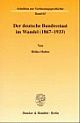 Cover: Der deutsche Bundesstaat im Wandel (1867-1933)