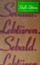 Cover: Sebald. Lektüren Cover: Sebald. Lektüren