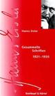 Cover: Hanns Eisler: Gesammelte Schriften 1921-1935