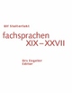 Cover: fachsprachen XIX-XXVII Cover: fachsprachen XIX-XXVII
