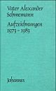 Cover: Vater Alexander Schmemann: Aufzeichnungen 1973-1983