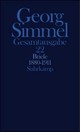 Cover: Georg Simmel: Gesamtausgabe. Band 22