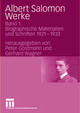 Cover: Albert Salomon: Werke Cover: Albert Salomon: Werke