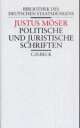 Cover: Politische und juristische Schriften