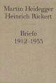Cover: Martin Heidegger / Heinrich Rickert: Briefwechsel 1912 bis 1933 und andere Dokumente