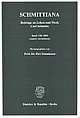 Cover: Schmittiana