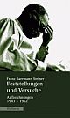 Cover: Feststellungen und Versuche Cover: Feststellungen und Versuche