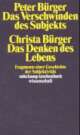 Cover: Das Verschwinden des Subjekts. Das Denken des Lebens