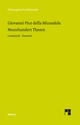 Cover: Giovanni Pico della Mirandola. Neunhundert Thesen - Lateinisch-Deutsch. Felix Meiner Verlag, Hamburg, 2018.