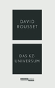 Cover: David Rousset. Das KZ-Universum. Jüdischer Verlag, Berlin, 2020.