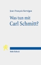 Cover: Was tun mit Carl Schmitt?