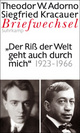 Cover: Theodor W. Adorno / Siegfried Kracauer: Briefwechsel
